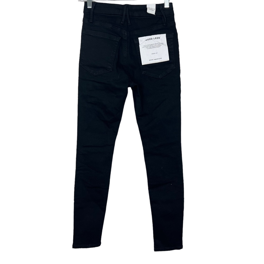 NWT Good American x Calik Denim Always Fits Good Legs Skinny Jeans Black size 6 - Picture 7 of 13